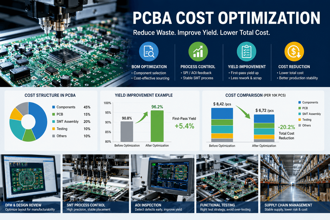 PCBA Cost Optimization Guide for Stable Production and Lower Total Cost
